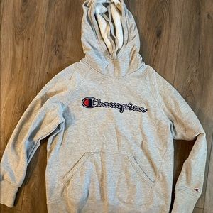 Women’s gray Champion sweatshirt hoodie size medium